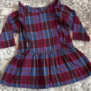 Tea Collection 2t toddler plaid ruffle dress